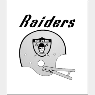 Vintage Raiders Football Helmet Posters and Art